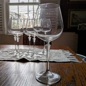 Spiegelau Crystal Beehive Ribbed Stem White Wine Glasses S/6 Clear Balloon 8"